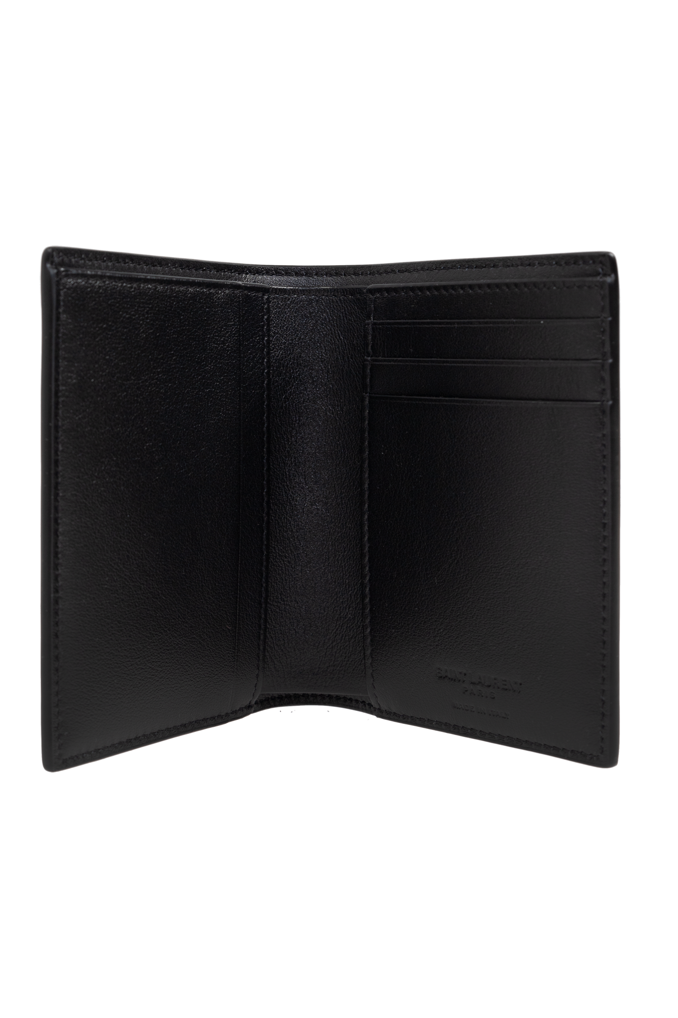 折りたたみ財布 Saint Laurent Black Vertical Bi-Fold Wallet Saint Laurent Leather Bifold Wallet | Saks Fifth Avenue